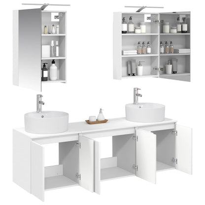 Bathroom Cabinet Set 5 pcs 50 x 14.5 x 70 cm White