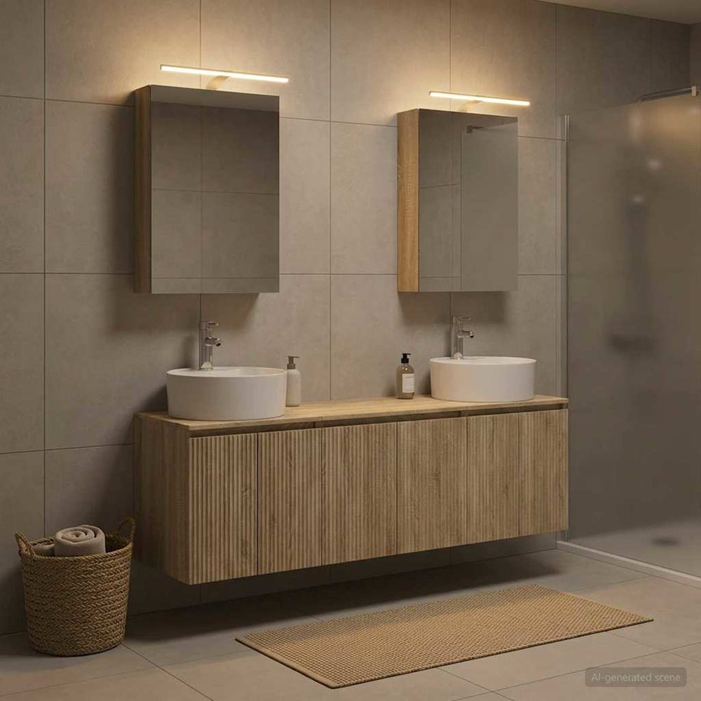 vidaXL Bathroom Cabinet Set 5 pcs Sonoma Oak Engineered Wood