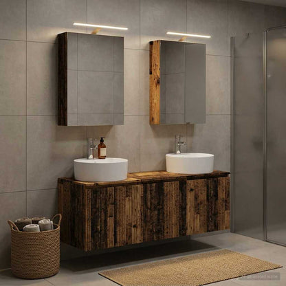 vidaXL Bathroom Cabinet Set 5 pcs Old Wood Engineered Wood 4