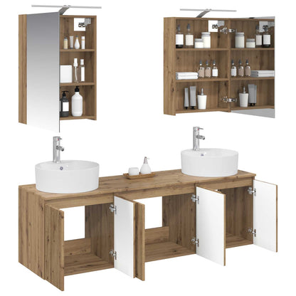 Bathroom Cabinet Set 5 pcs 50 x 14.5 x 70 cm Artisan oak