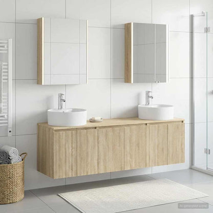 vidaXL Bathroom Cabinet Set 5 pcs Sonoma Oak Engineered Wood 1