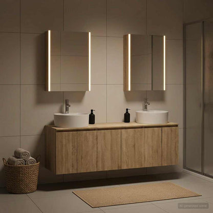 vidaXL Bathroom Cabinet Set 5 pcs Sonoma Oak Engineered Wood 4