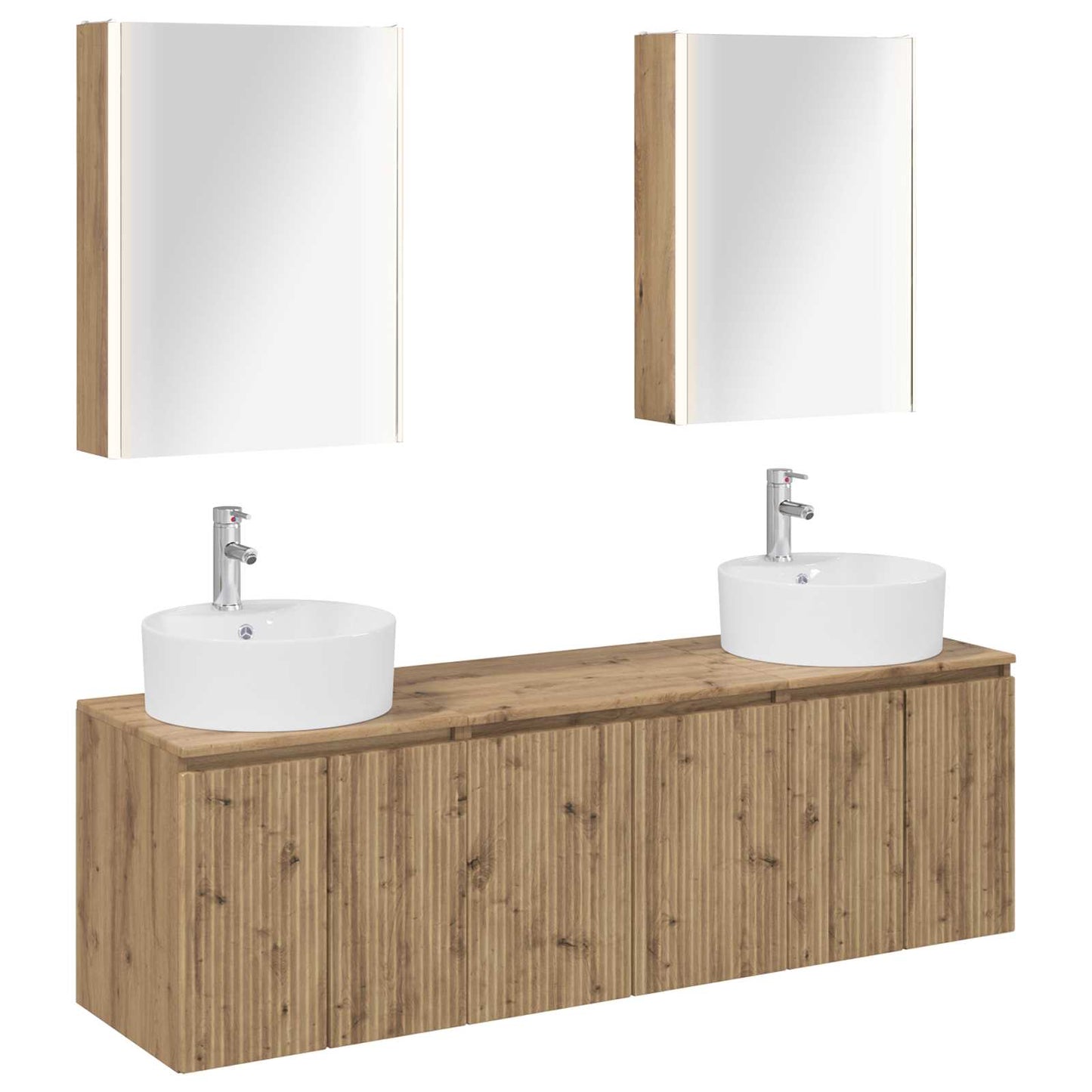 vidaXL Bathroom Cabinet Set 5 pcs Artisan Oak Engineered Wood 2