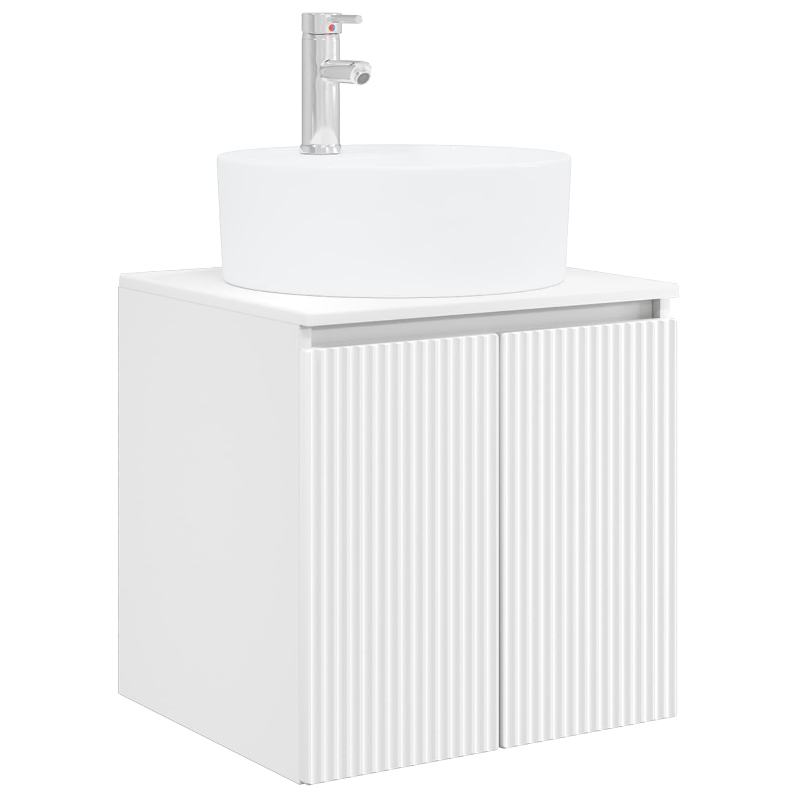 vidaXL Bathroom Cabinet Set 4 pcs White Engineered Wood 5