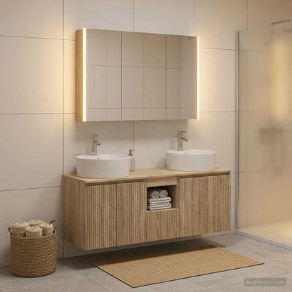 vidaXL Bathroom Cabinet Set 4 pcs Sonoma Oak Engineered Wood 1