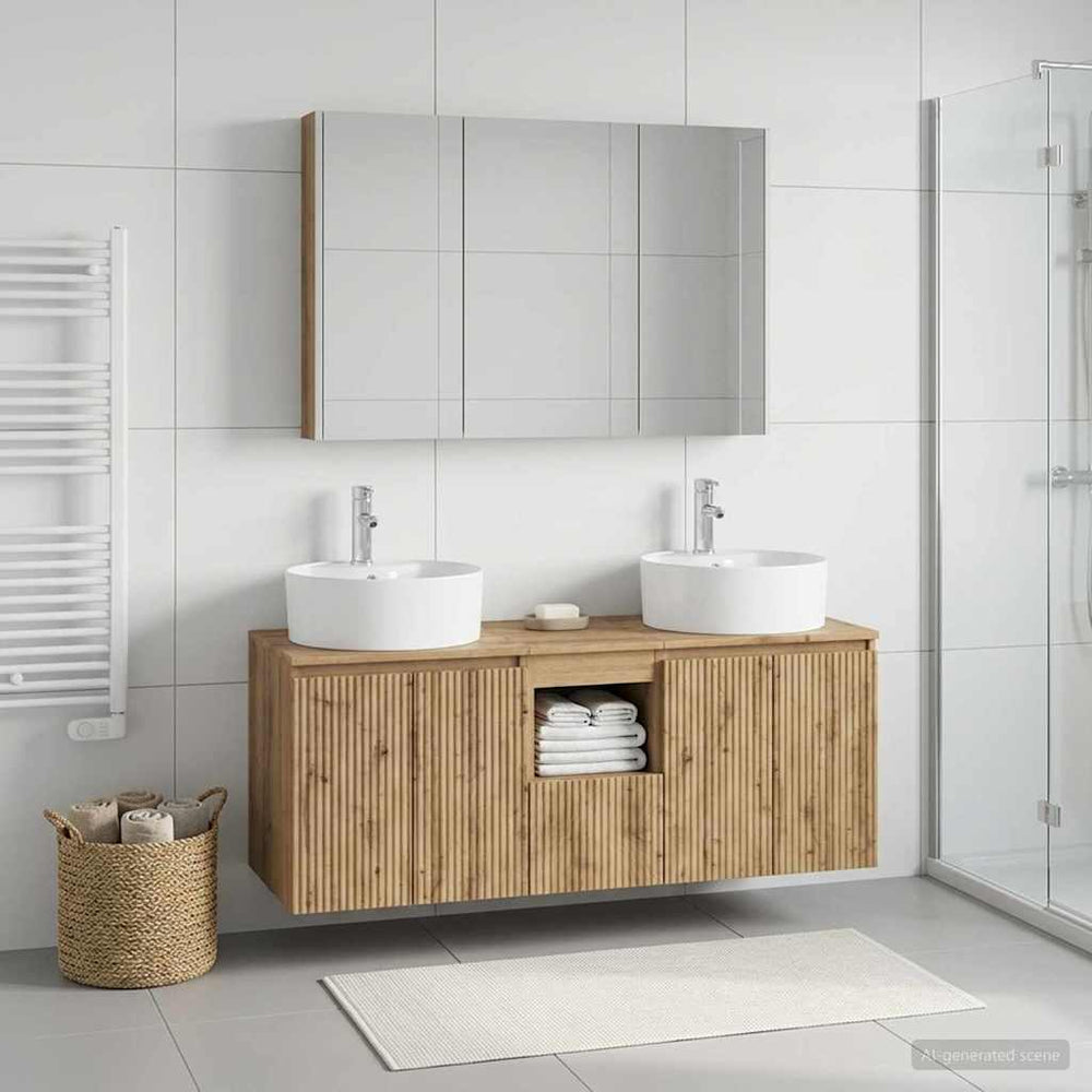 vidaXL Bathroom Cabinet Set 4 pcs Artisan Oak Engineered Wood