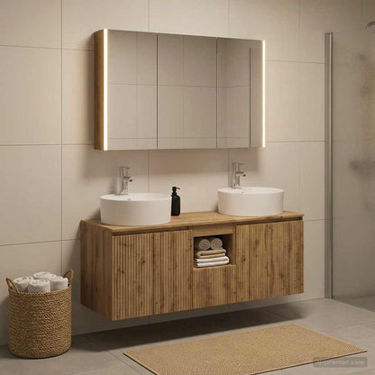 vidaXL Bathroom Cabinet Set 4 pcs Artisan Oak Engineered Wood 4
