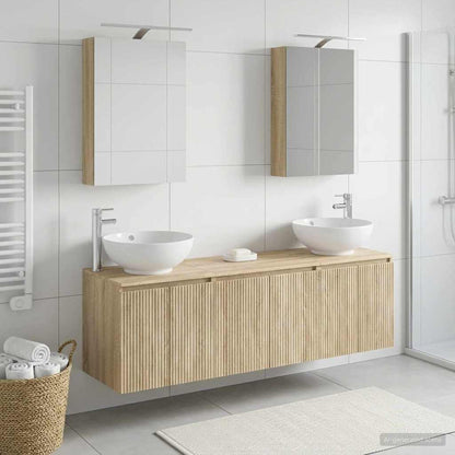 vidaXL Bathroom Cabinet Set 5 pcs Sonoma Oak Engineered Wood 4