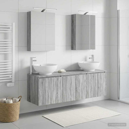 vidaXL Bathroom Cabinet Set 5 pcs Grey Sonoma Engineered Wood 1