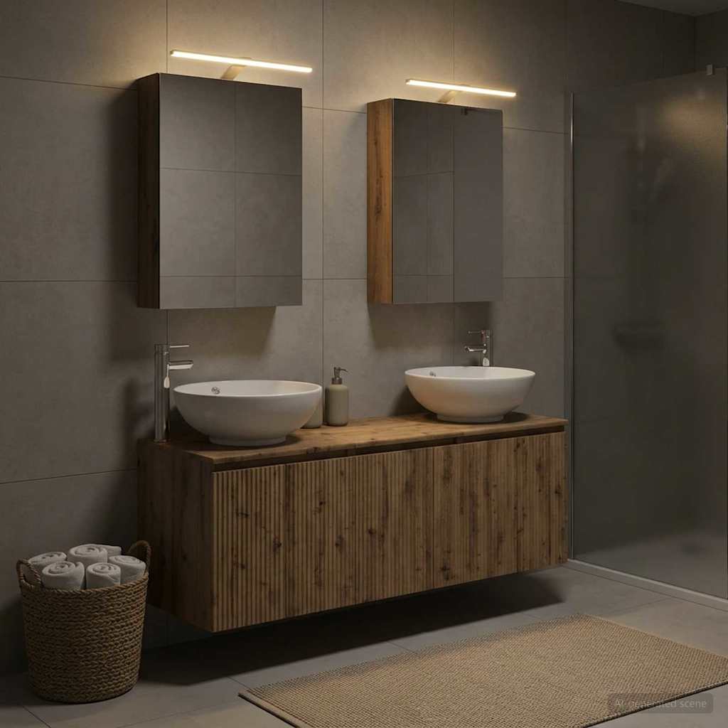 vidaXL Bathroom Cabinet Set 5 pcs Artisan Oak Engineered Wood 4
