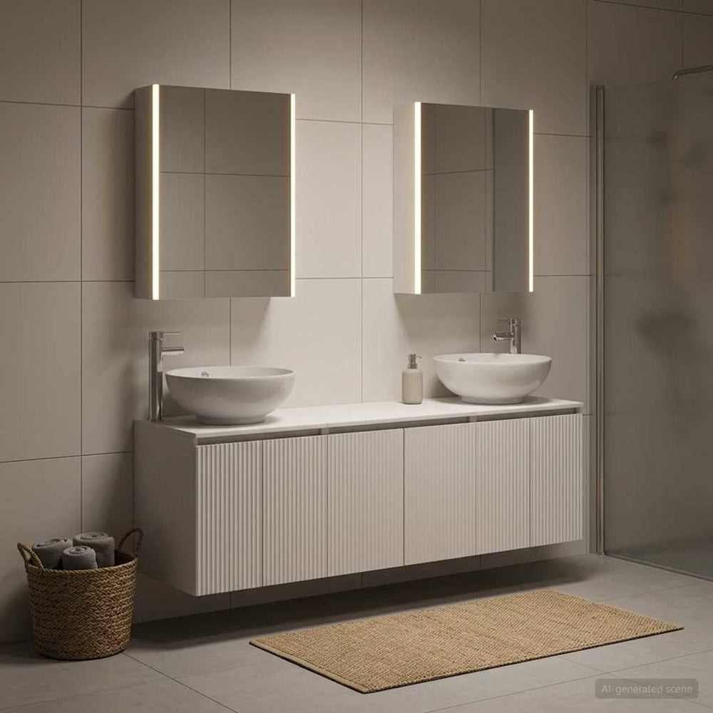 vidaXL Bathroom Cabinet Set 5 pcs White Engineered Wood