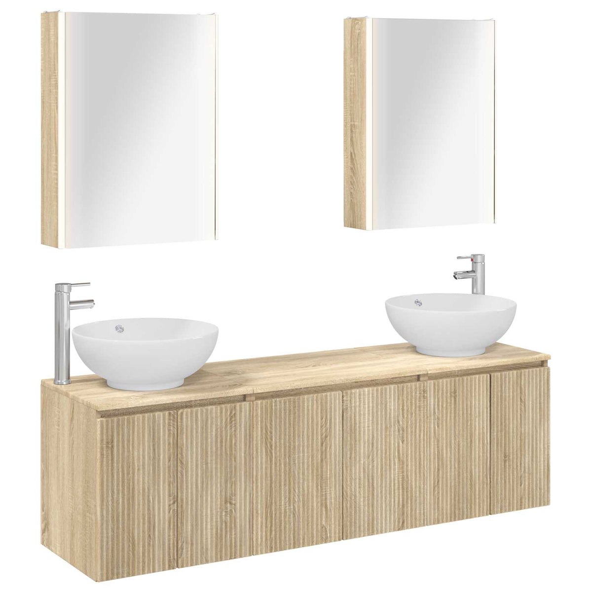 Bathroom Cabinet Set 5 pcs 53 x 15.5 x 70 cm Sonoma oak