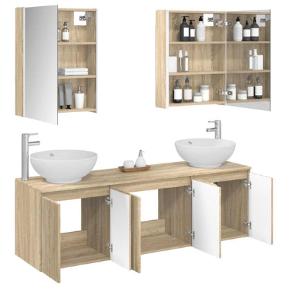 Bathroom Cabinet Set 5 pcs 53 x 15.5 x 70 cm Sonoma oak