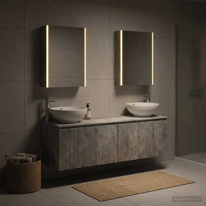 vidaXL Bathroom Cabinet Set 5 pcs Concrete Grey Engineered Wood 1