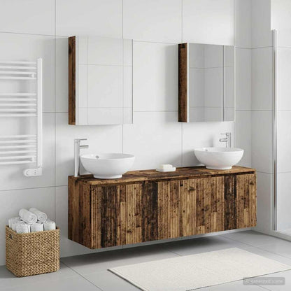 vidaXL Bathroom Cabinet Set 5 pcs Old Wood Engineered Wood 4