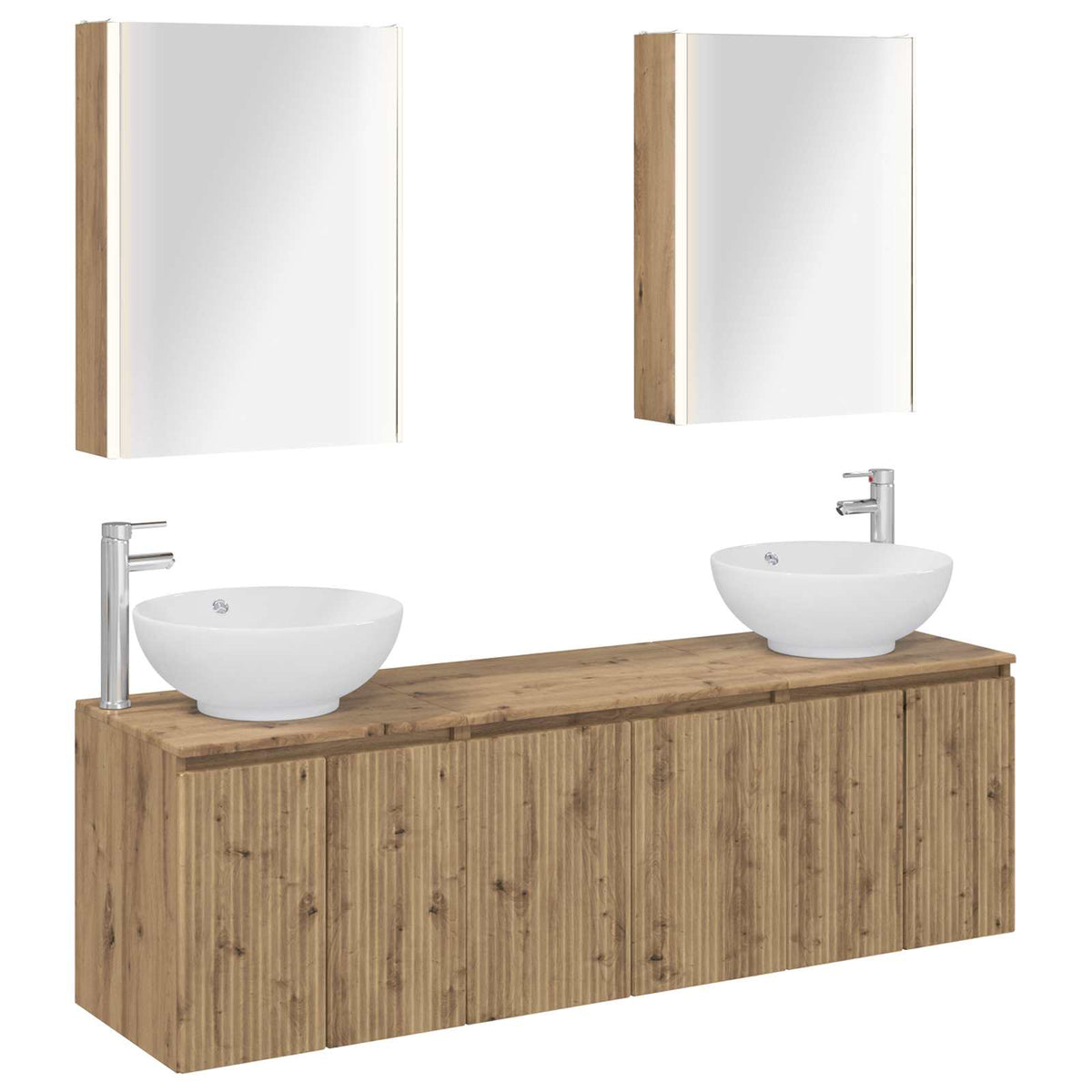 vidaXL Bathroom Cabinet Set 5 pcs Artisan Oak Engineered Wood 2