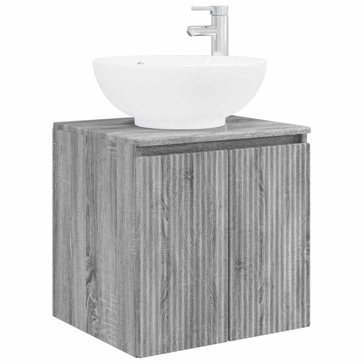 vidaXL Bathroom Cabinet Set 4 pcs Grey Sonoma Engineered Wood 5