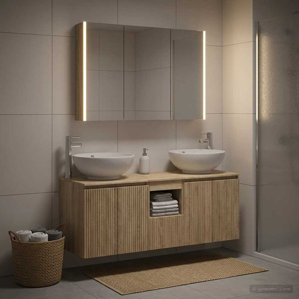 vidaXL Bathroom Cabinet Set 4 pcs Sonoma Oak Engineered Wood