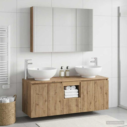 vidaXL Bathroom Cabinet Set 4 pcs Artisan Oak Engineered Wood 4