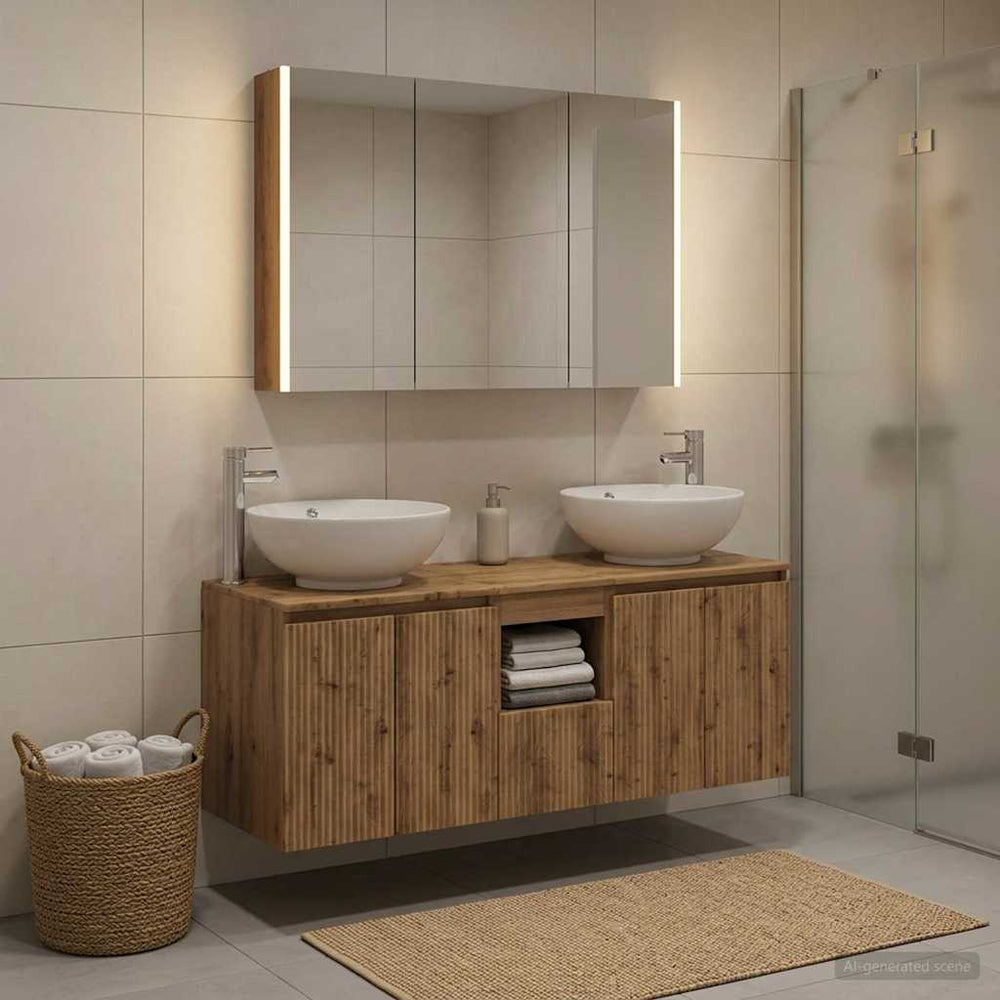 vidaXL Bathroom Cabinet Set 4 pcs Artisan Oak Engineered Wood