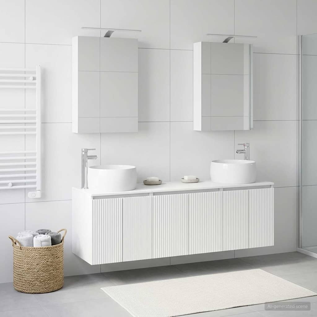 Bathroom Cabinet Set 5 pcs 50 x 14.5 x 70 cm White