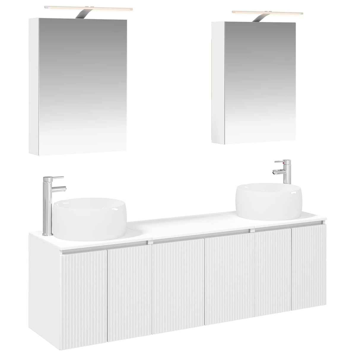 Bathroom Cabinet Set 5 pcs 50 x 14.5 x 70 cm White