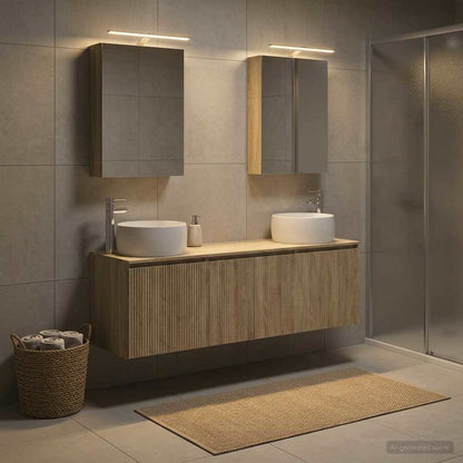 vidaXL Bathroom Cabinet Set 5 pcs Sonoma Oak Engineered Wood 4