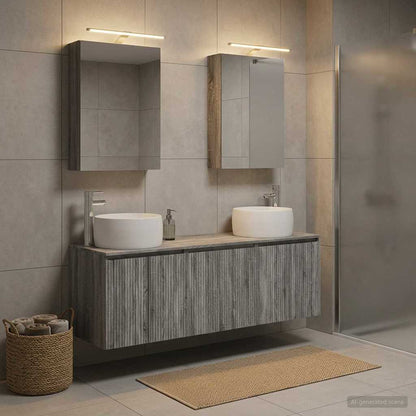 vidaXL Bathroom Cabinet Set 5 pcs Grey Sonoma Engineered Wood 1