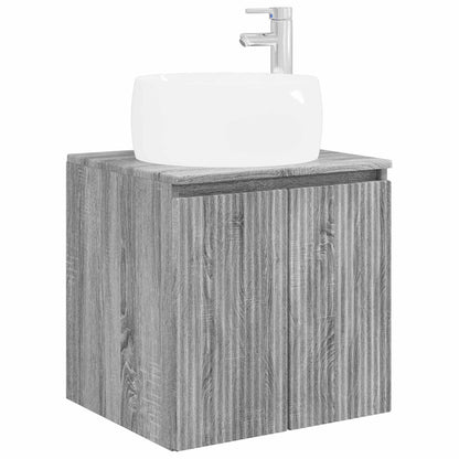 vidaXL Bathroom Cabinet Set 5 pcs Grey Sonoma Engineered Wood 5