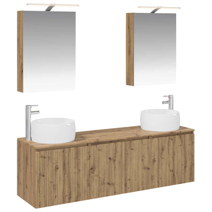 Bathroom Cabinet Set 5 pcs 50 x 14.5 x 70 cm Artisan oak