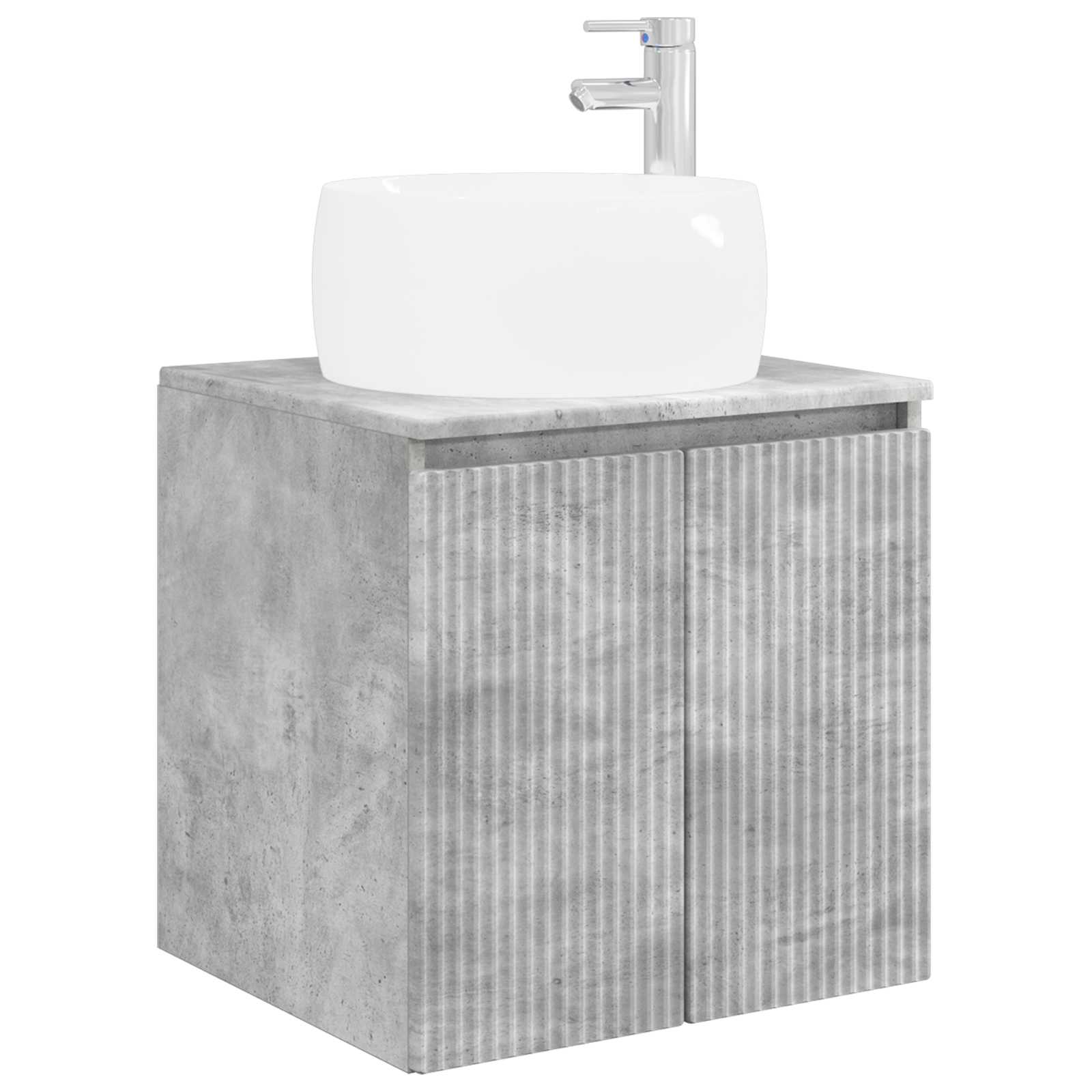 vidaXL Bathroom Cabinet Set 5 pcs Concrete Grey Engineered Wood 5