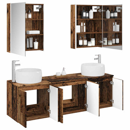 Bathroom Cabinet Set 5 pcs 53 x 15.5 x 70 cm Old wood