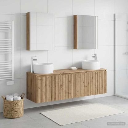 vidaXL Bathroom Cabinet Set 5 pcs Artisan Oak Engineered Wood 4