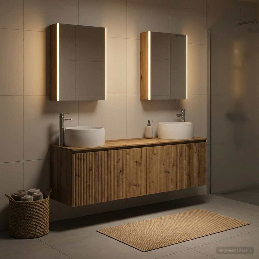 vidaXL Bathroom Cabinet Set 5 pcs Artisan Oak Engineered Wood