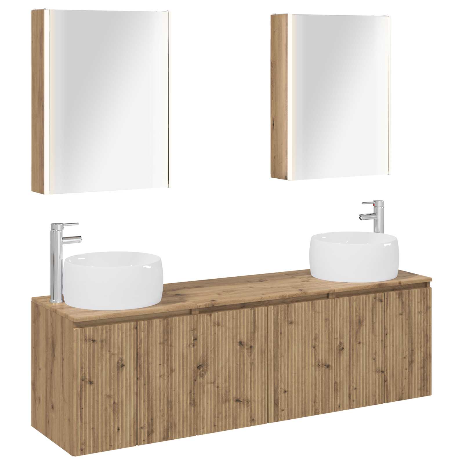 vidaXL Bathroom Cabinet Set 5 pcs Artisan Oak Engineered Wood 2