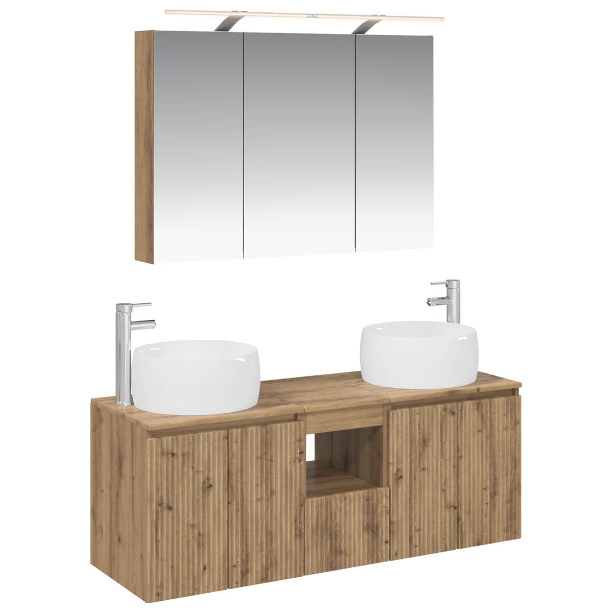 vidaXL Bathroom Cabinet Set 4 pcs Artisan Oak Engineered Wood 2
