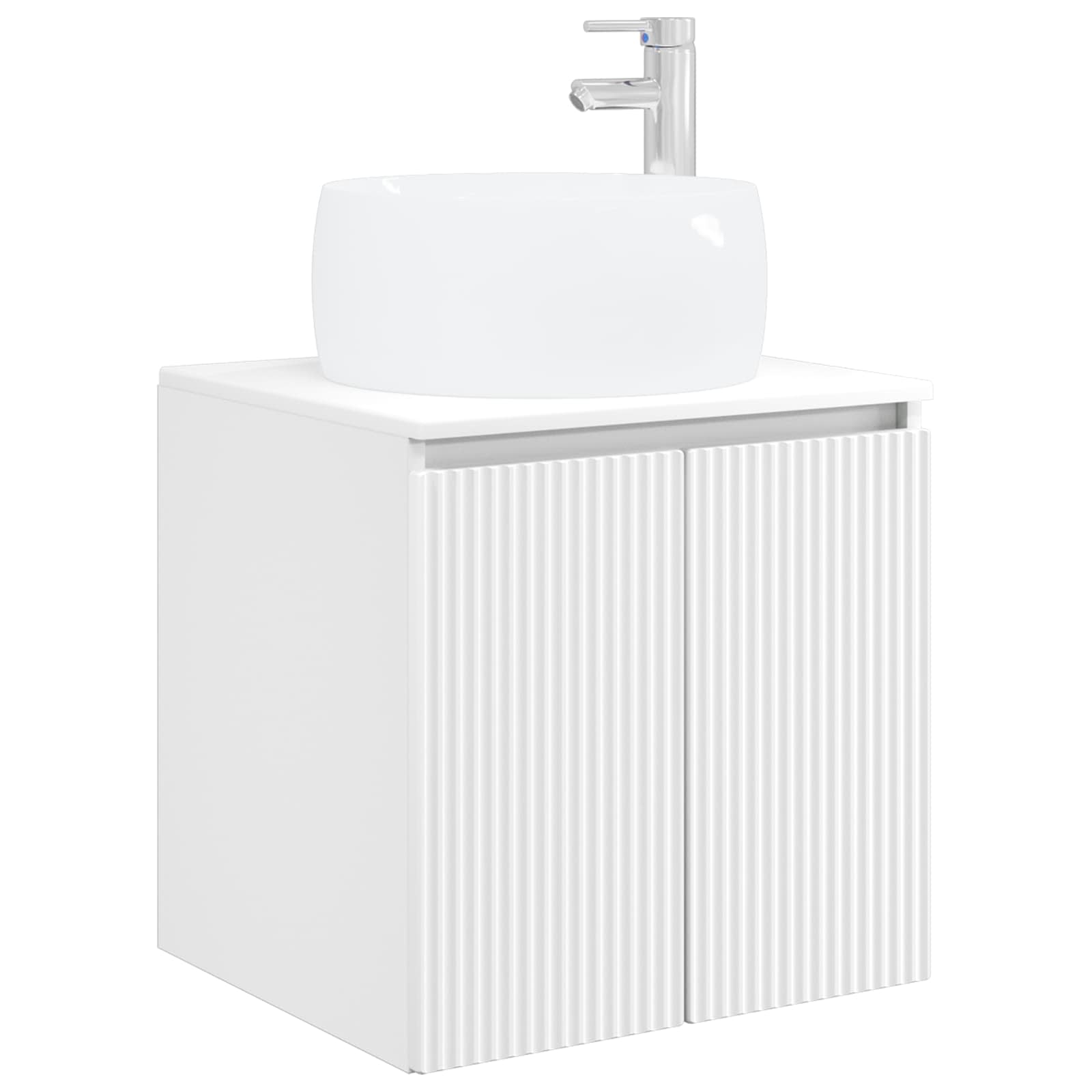 vidaXL Bathroom Cabinet Set 4 pcs White Engineered Wood 5