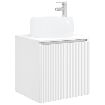 vidaXL Bathroom Cabinet Set 4 pcs White Engineered Wood 5