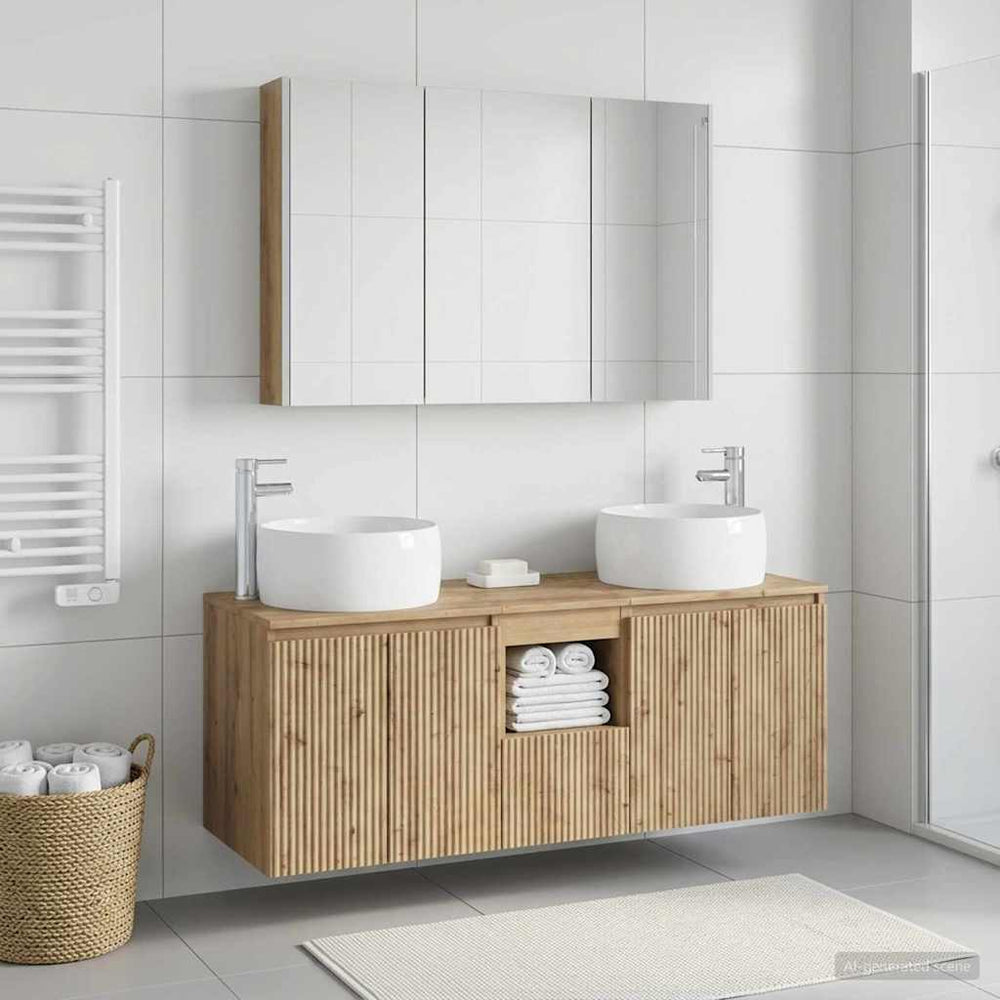 vidaXL Bathroom Cabinet Set 4 pcs Artisan Oak Engineered Wood