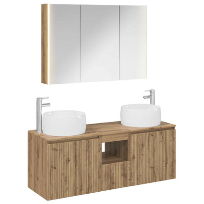 vidaXL Bathroom Cabinet Set 4 pcs Artisan Oak Engineered Wood 2