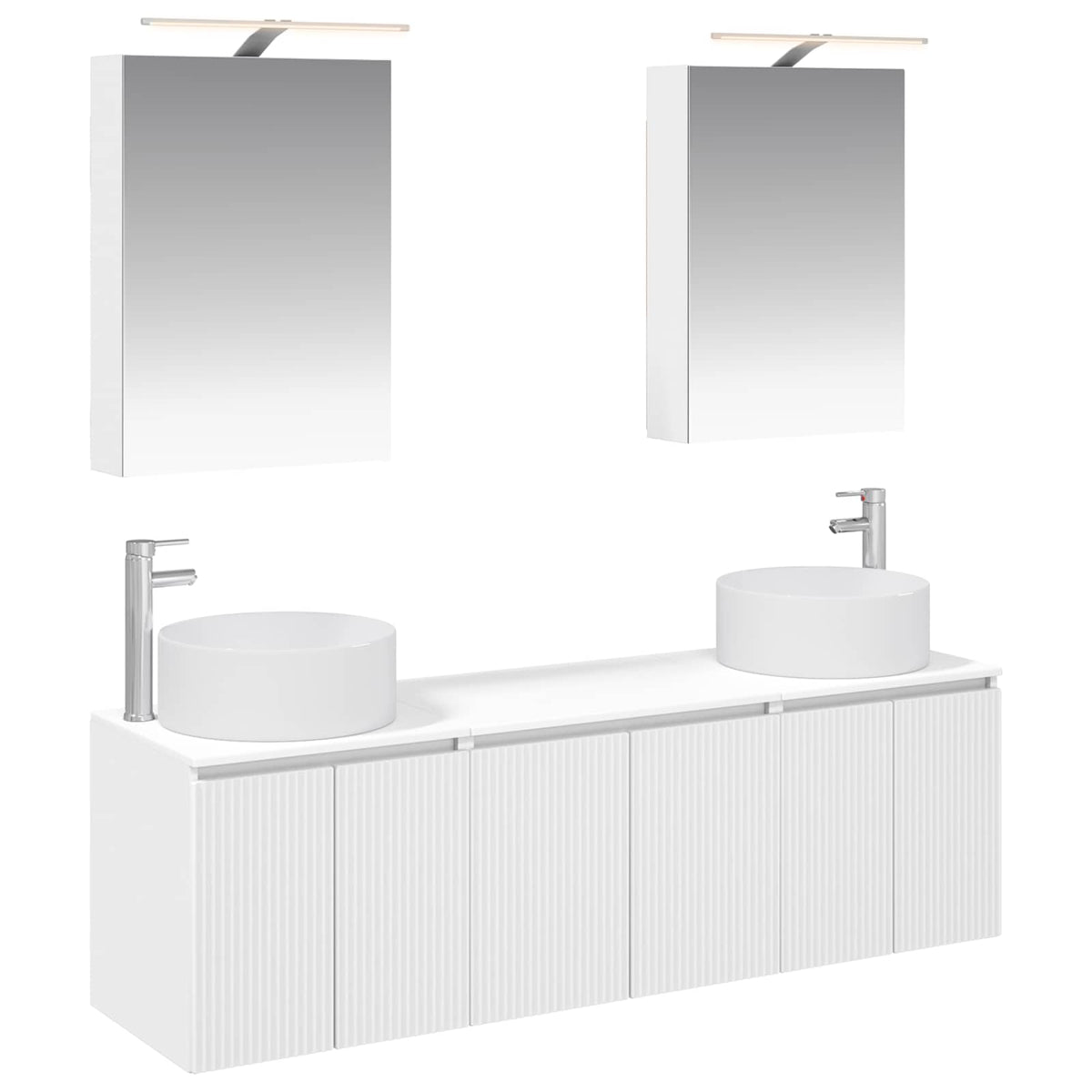 Bathroom Cabinet Set 5 pcs 50 x 14.5 x 70 cm White
