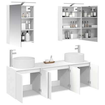 Bathroom Cabinet Set 5 pcs 50 x 14.5 x 70 cm White