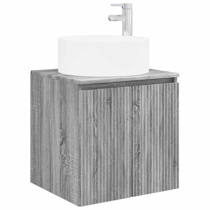 vidaXL Bathroom Cabinet Set 5 pcs Grey Sonoma Engineered Wood 5