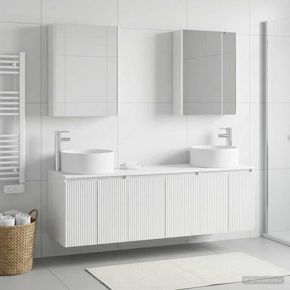 vidaXL Bathroom Cabinet Set 5 pcs White Engineered Wood 4