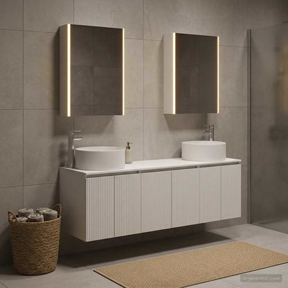 vidaXL Bathroom Cabinet Set 5 pcs White Engineered Wood 1