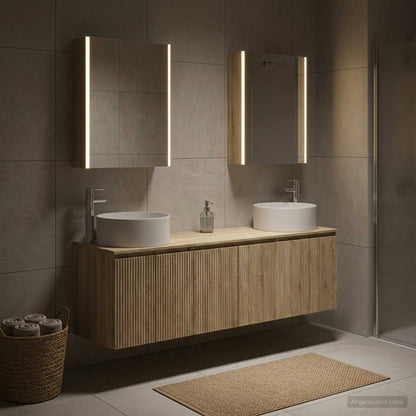 vidaXL Bathroom Cabinet Set 5 pcs Sonoma Oak Engineered Wood 4
