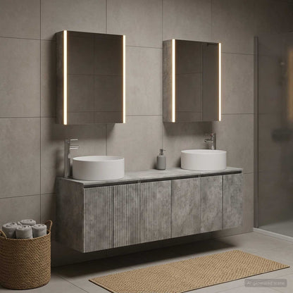 vidaXL Bathroom Cabinet Set 5 pcs Concrete Grey Engineered Wood 1