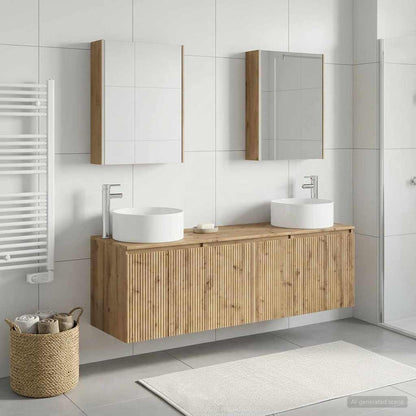 vidaXL Bathroom Cabinet Set 5 pcs Artisan Oak Engineered Wood 4