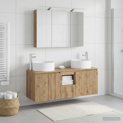 vidaXL Bathroom Cabinet Set 4 pcs Artisan Oak Engineered Wood 4