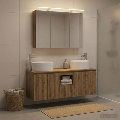 vidaXL Bathroom Cabinet Set 4 pcs Artisan Oak Engineered Wood 1